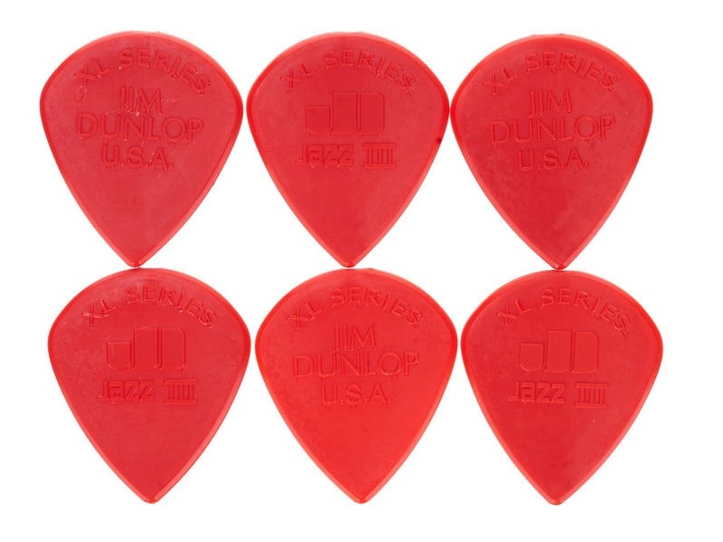 Trzalice Dunlop Nylon Jazz III XL Rdeče Set 6