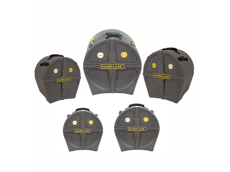 Kovčki za bobne Hardcase Set Fusion 2 HLFUSION2G Granite Premium Full Foam 14S, 10T, 12T, 14FT, 20B