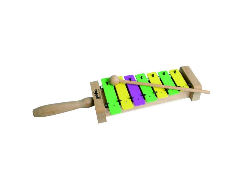 Zvončki pentatonični Goldon 11028 ročni metalofon d3,f3,g3,a3,c4,d4,f4