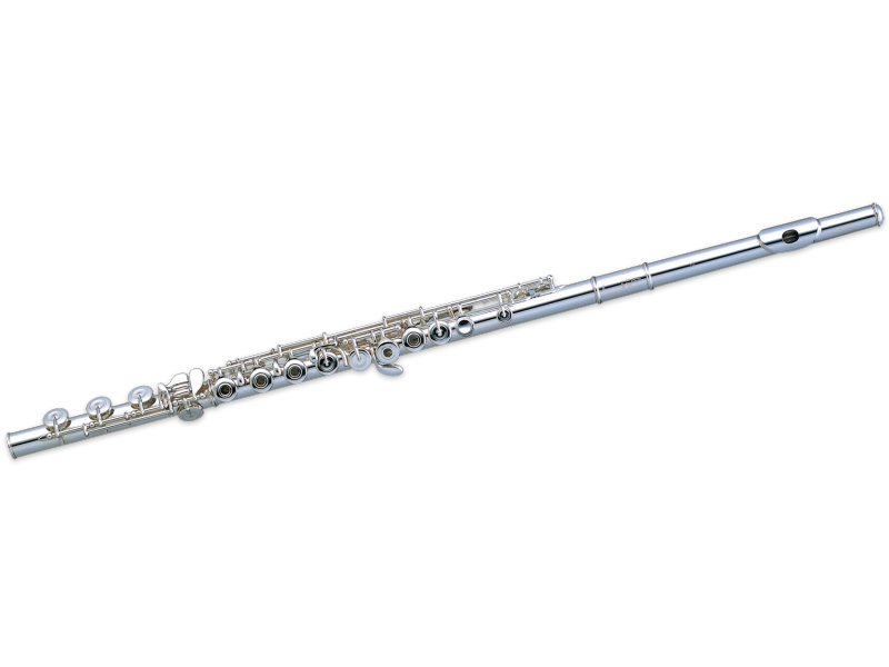 Prečna flavta  Pearl 765RE,  ring-key, E-mech., offset G, silver body