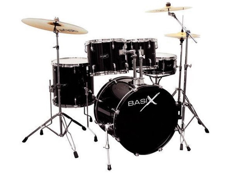 Bobni Basix Črni s krom HW set20