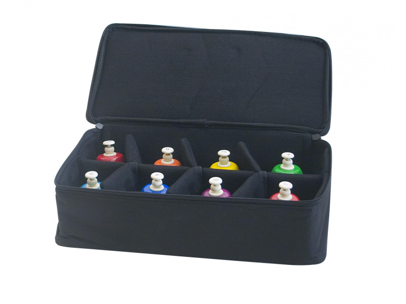 Zvončki Intonacijski Goldon 33878 namizni z gumbom set 10 tonov C2-C3 + Fis in bb s torbo