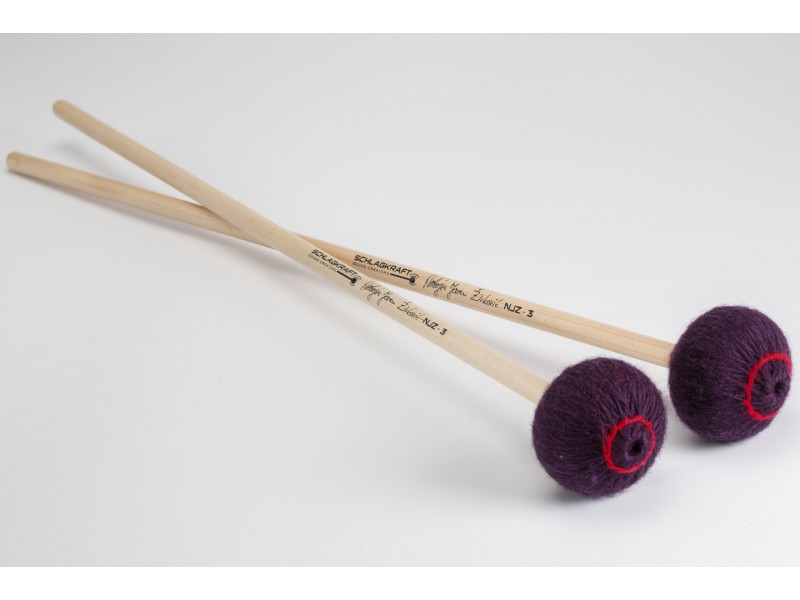 Udarjalke za marimbo Schlagkraft NJZ-3(R) Rattan General Soft Lilac Tender Nebojša Jovan Živković