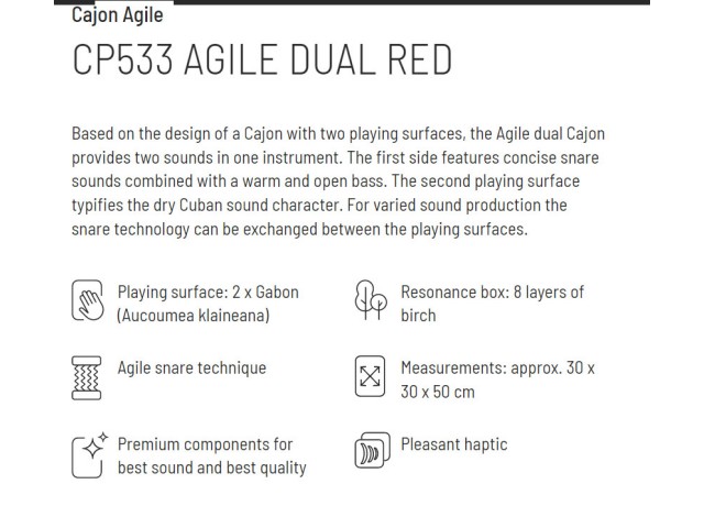 Cajon Schlagwerk CP 580 Super Agile Silver Lining