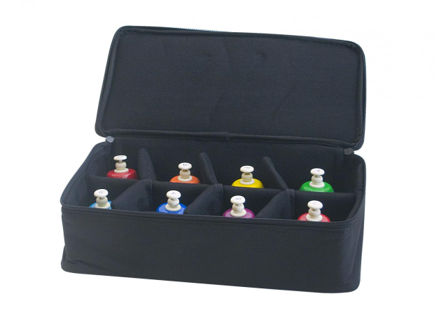 Zvončki Intonacijski Goldon 33878 namizni z gumbom set 10 tonov C2-C3 + Fis in bb s torbo