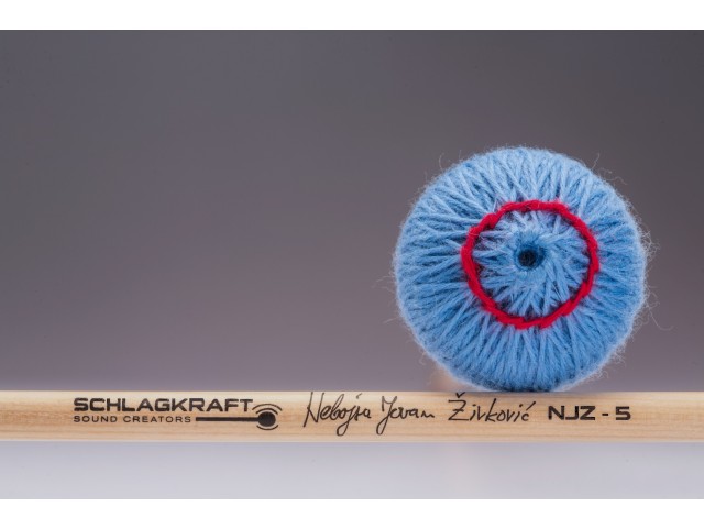 Udarjalke za marimbo Schlagkraft NJZ-5(R) Rattan General Hard Sky Blue Clear Cut Nebojša J. Živković