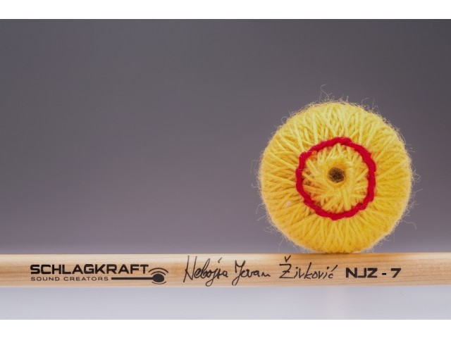 Udarjalke za marimbo Schlagkraft NJZ-7(R) Rattan Hard Canary Strong Cut Through Nebojša J. Živković