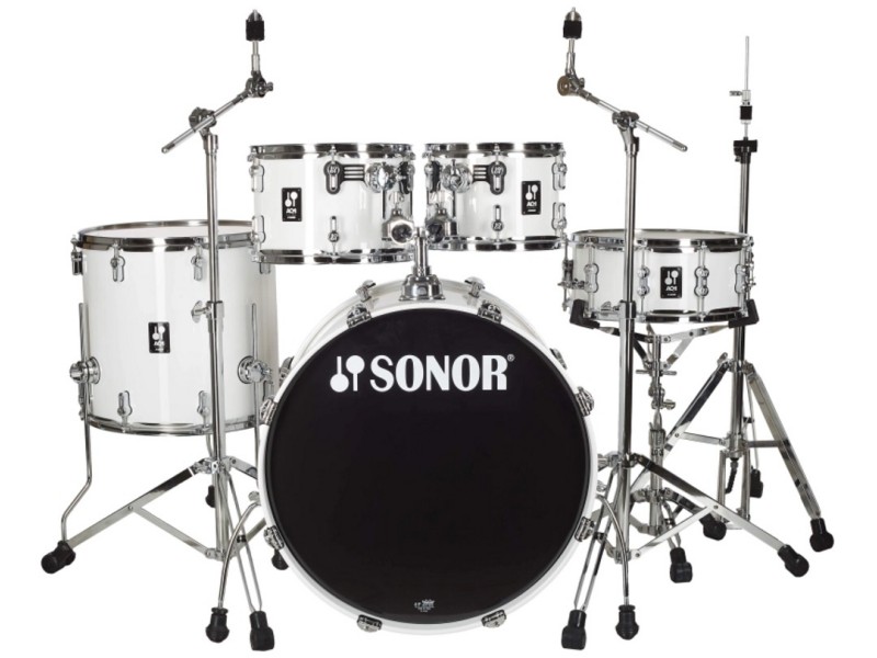 Komplet/Set akustičnih bobnov Sonor AQ1 Studio Set PW 17341 Piano White