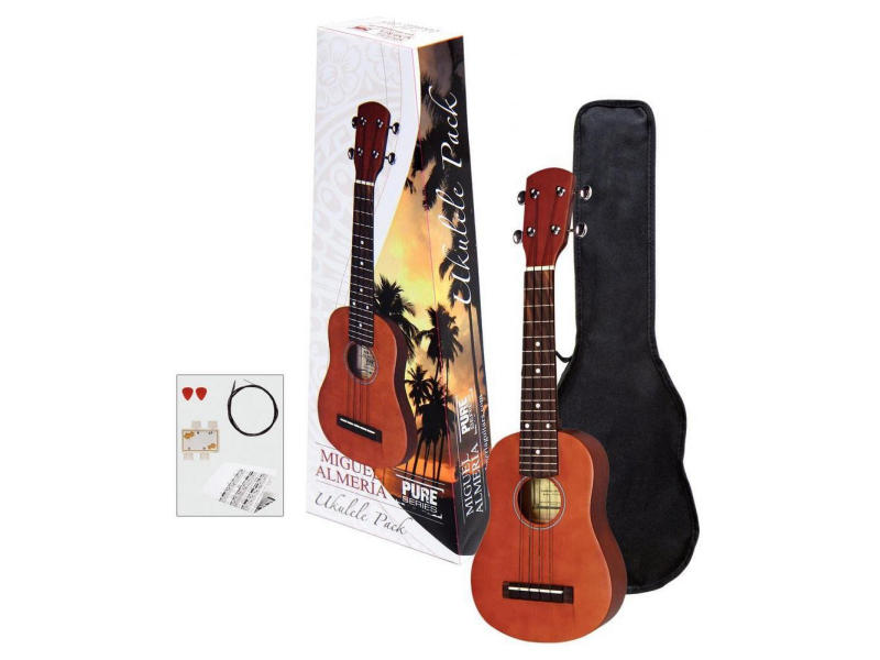 Ukulele Gewa Almeria Sopran Red Brown Pack komplet PS502.820